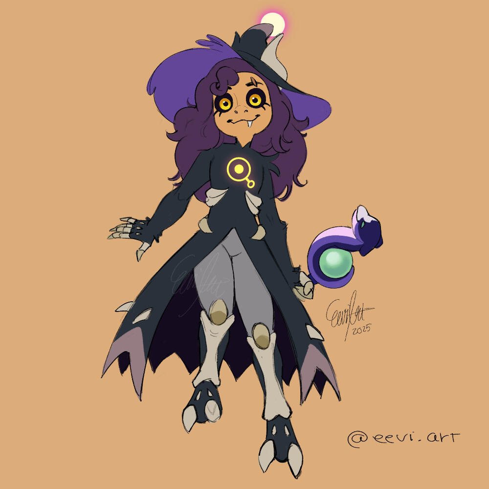 Flat color, full body, plain bg