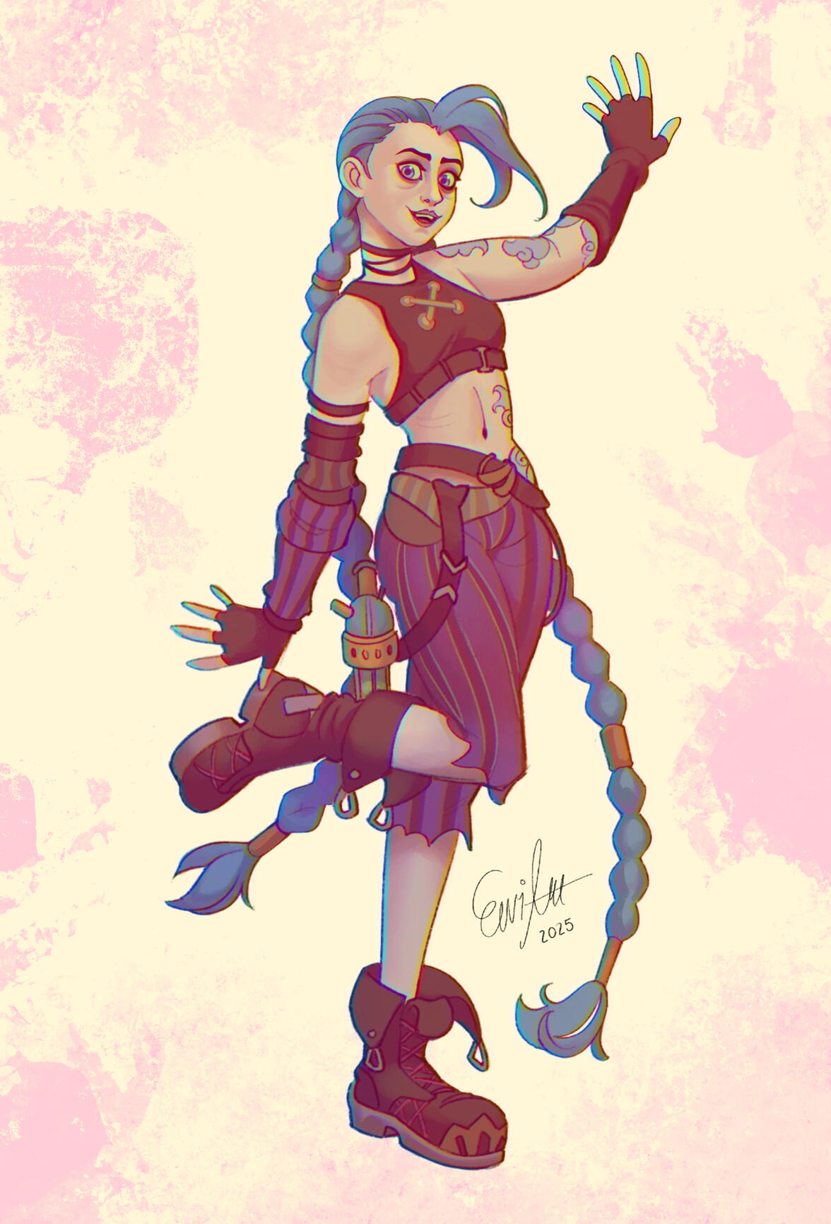 Full render, full body, plain bg