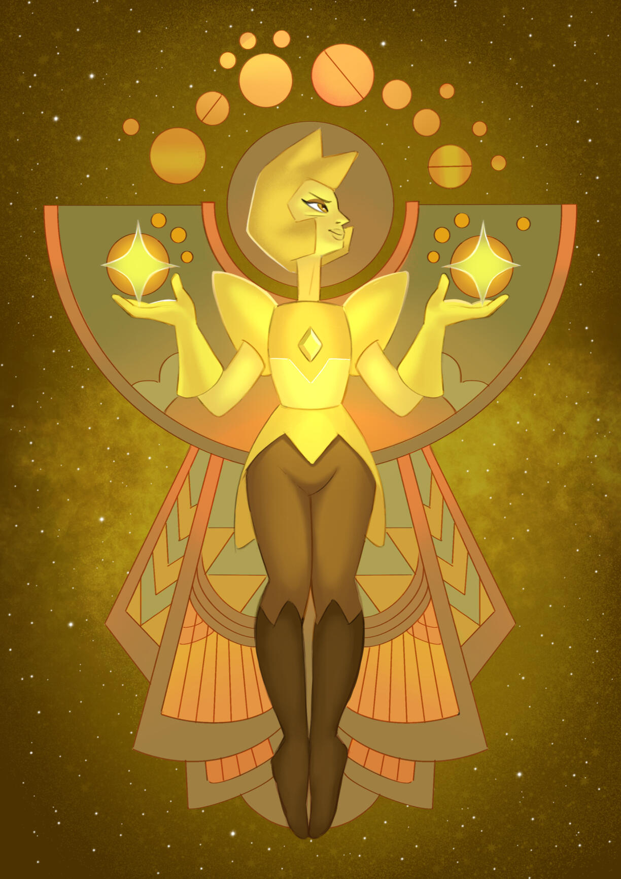 Full render, full body, complex bg