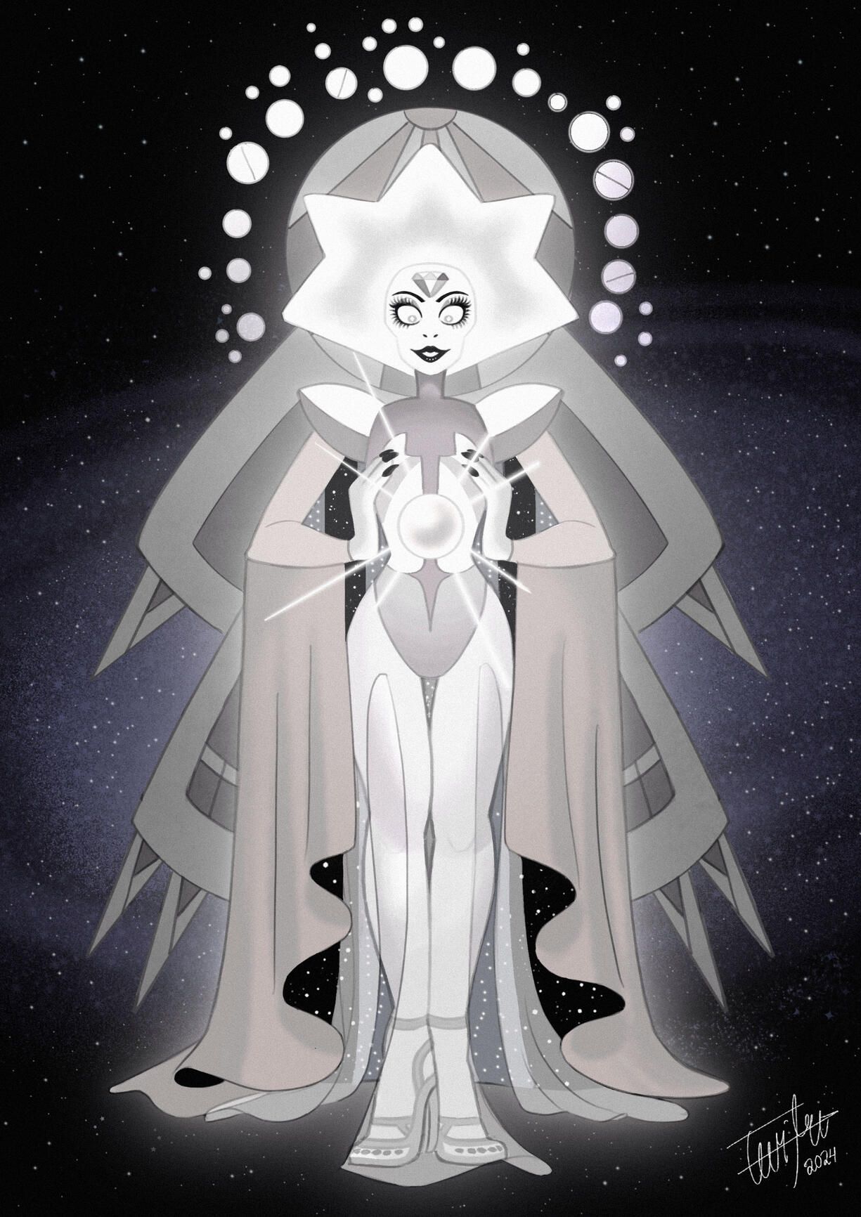 Full render, full body, complex bg